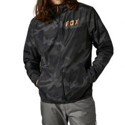 Felpe Giacca Fox Clean Up Camo Windbreaker Nero Camo
