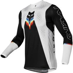 Maglie Maglia Fox Flexair Relm Nero Bianco -Vendite Fox fox flexair relm jersey nerobianco 2