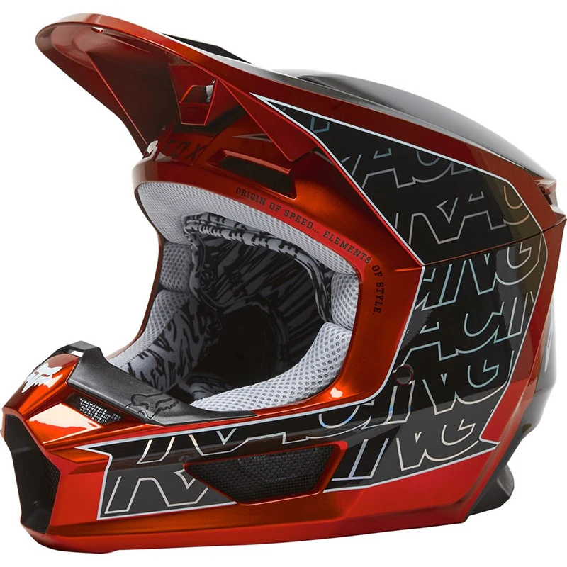 Policarbonato Casco Fox V1 Peril Rosso Fluo 2 Policarbonato Casco Fox V1 Peril Rosso Fluo - immagine 2
