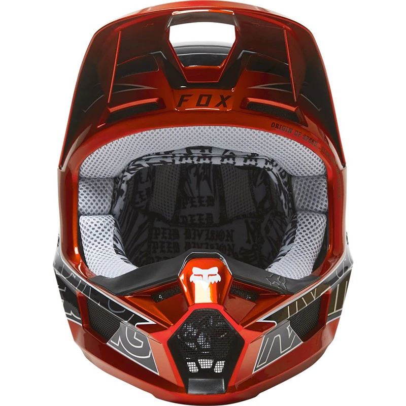 Policarbonato Casco Fox V1 Peril Rosso Fluo 4 Policarbonato Casco Fox V1 Peril Rosso Fluo - immagine 4