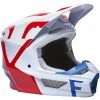 Policarbonato Casco Fox V1 Skew Bianco Rosso Blu -Vendite Fox fox v1 skew helmet biancoblu