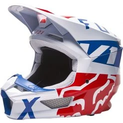 Vendite Fox -Vendite Fox fox v1 skew helmet biancoblu 2