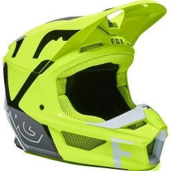 Policarbonato Casco Fox V1 Skew Giallo Fluo