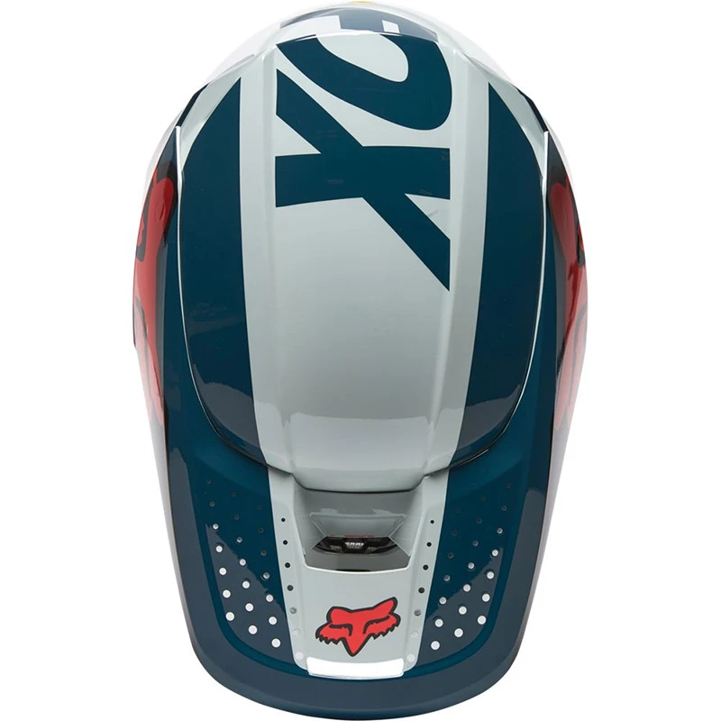 Policarbonato Casco Fox V1 Trice Grigio Arancio 3 Policarbonato Casco Fox V1 Trice Grigio Arancio - immagine 3