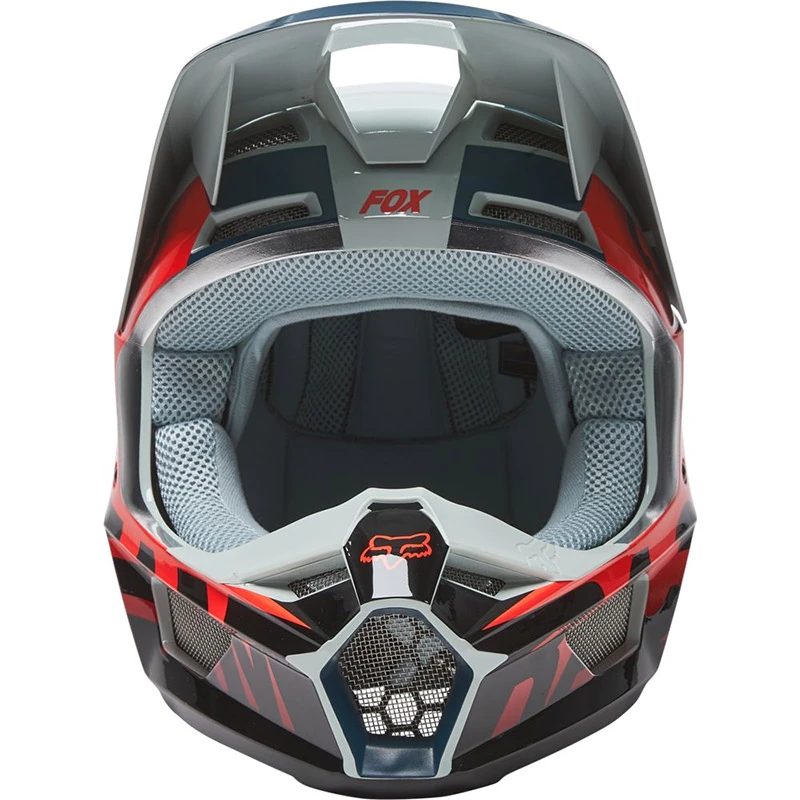 Policarbonato Casco Fox V1 Trice Grigio Arancio 4 Policarbonato Casco Fox V1 Trice Grigio Arancio - immagine 4