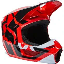Policarbonato Casco Fox V1 Lux Rosso Fluo