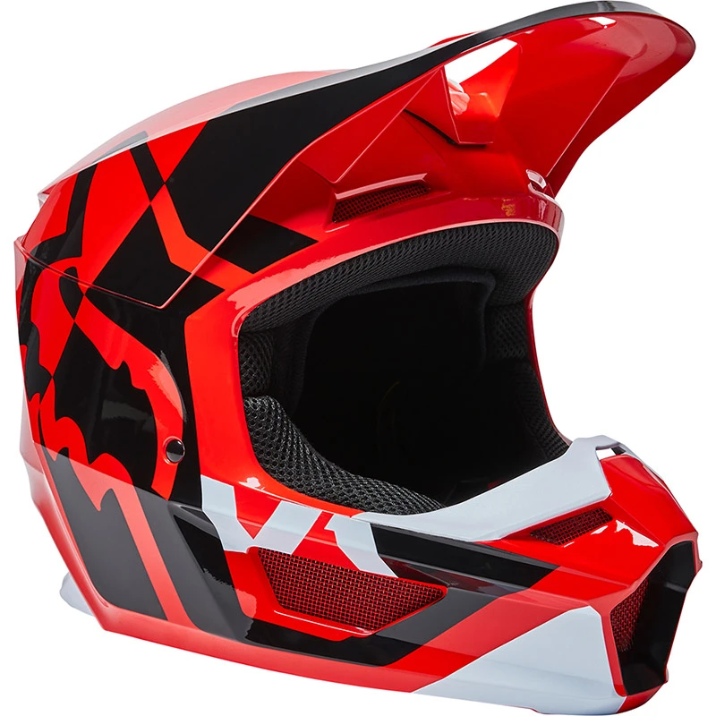 Policarbonato Casco Fox V1 Lux Rosso Fluo 1 Policarbonato Casco Fox V1 Lux Rosso Fluo