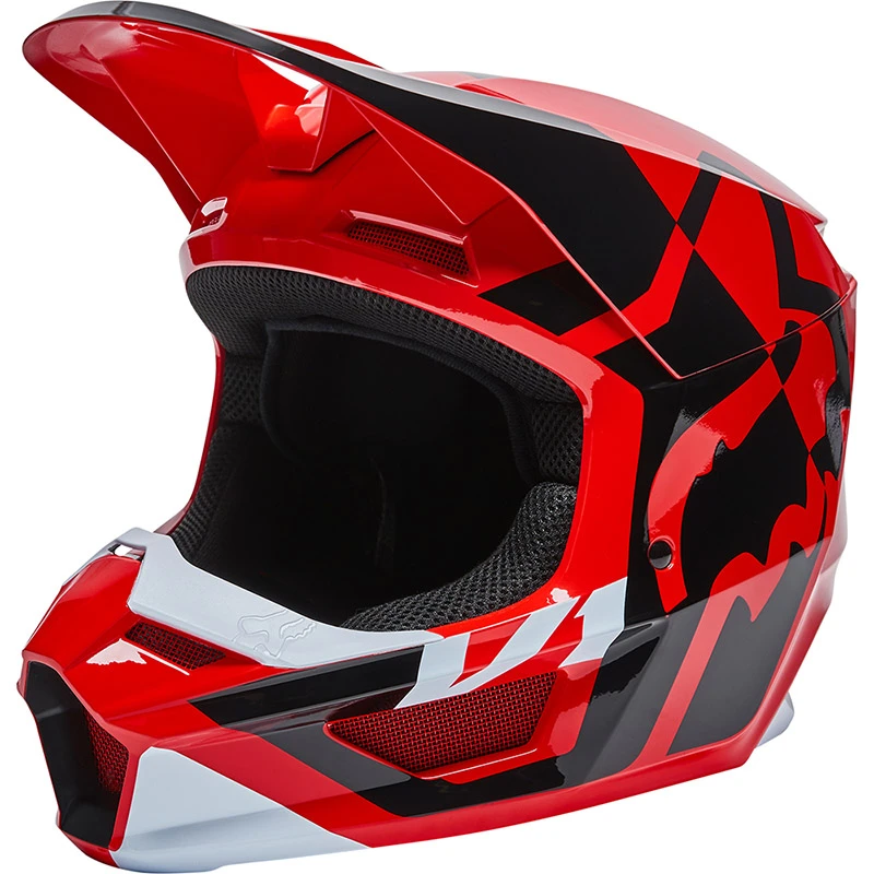 Policarbonato Casco Fox V1 Lux Rosso Fluo 2 Policarbonato Casco Fox V1 Lux Rosso Fluo - immagine 2