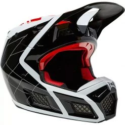 Fibra Casco Fox V3 Rs Celz Rosso Nero Bianco
