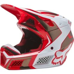 Fibra Casco Fox V3 Rs Mirer Rosso Fluo