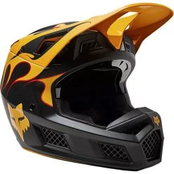 Fibra Casco Fox V3 Rs Supr Trik Nero Giallo