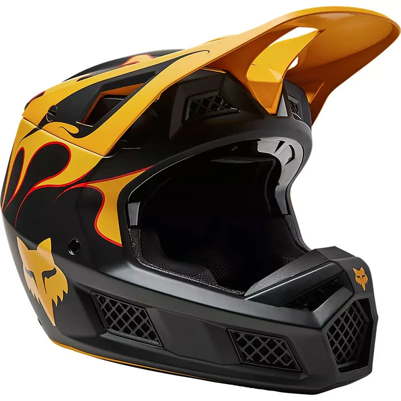 Fibra Casco Fox V3 Rs Supr Trik Nero Giallo 1 Fibra Casco Fox V3 Rs Supr Trik Nero Giallo